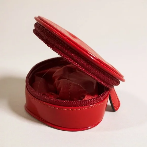 Coach Heart-Shaped Jewelry Case Red Patent Leather - Picture 3 of 12